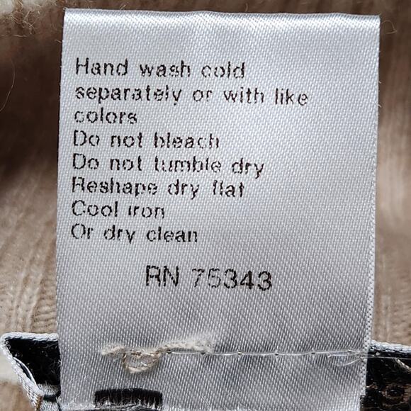 Note di Anita Poncho Sweater Womens One Size Ivory Tan Turtleneck Made in Italy - Picture 11 of 11